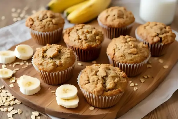Muffins Saudáveis de Banana e Aveia (Sem Açúcar)