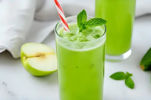 Suco Calmante de Pepino com Maçã Verde e Hortelã