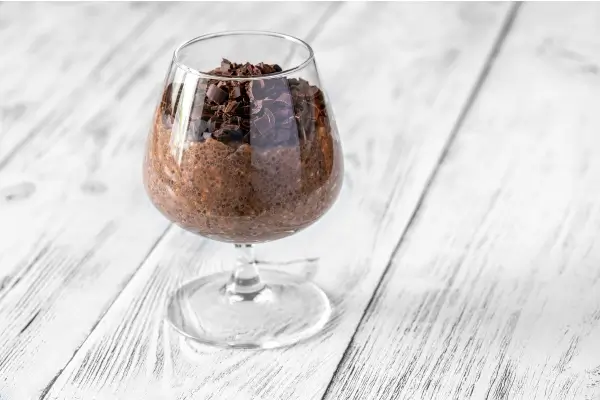 Pudim de chia com cacau