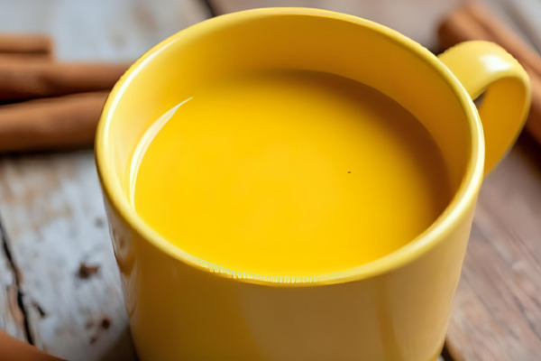 Leite Dourado com Canela e Cúrcuma