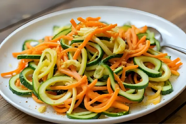 Salada de Abobrinha Crua com Cenoura e Tahine