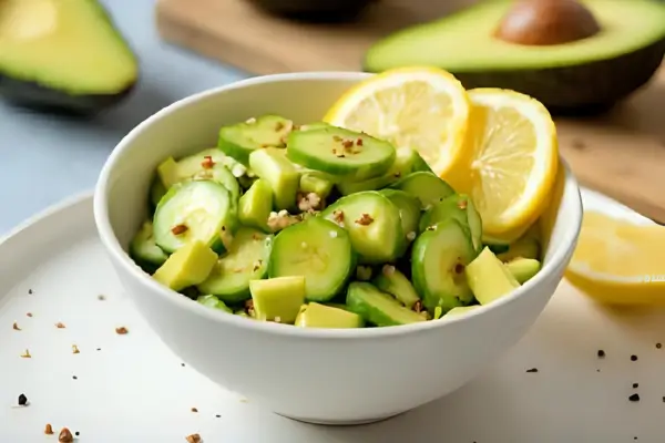Salada de Pepino com Abacate e Limão