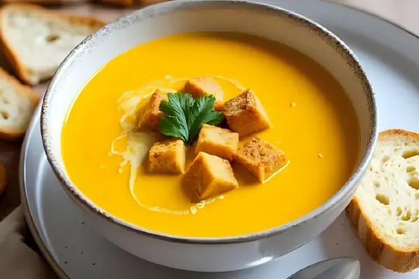 Sopa Cremosa de Abóbora com Cúrcuma