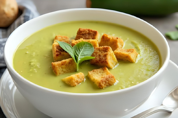 sopa cremosa de abobrinha