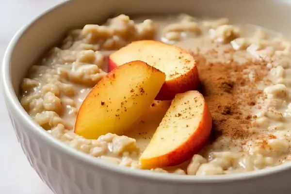 Mingau de Aveia com Canela e Maçã
