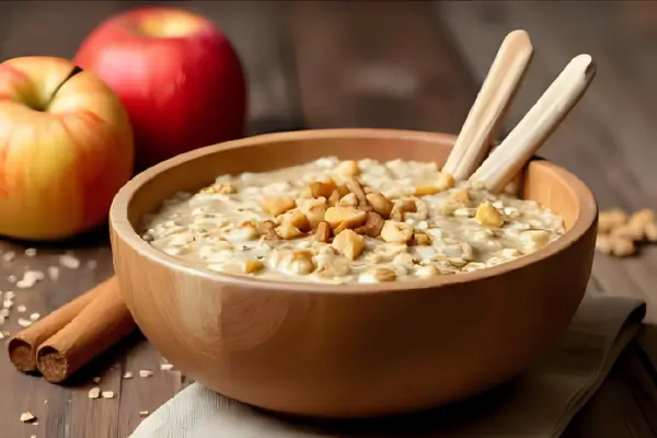 Mingau de Aveia com Canela e Maçã