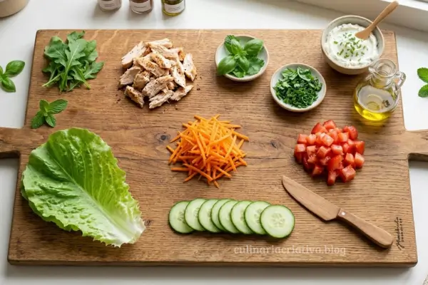 Wrap Integral com Frango - Passo 2