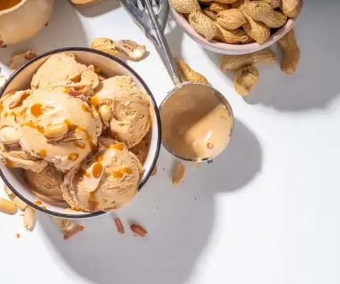 Sorvete Caseiro de Banana e Pasta de Amendoim Sem Lactose