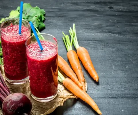 Suco de Beterraba com Laranja e Cenoura