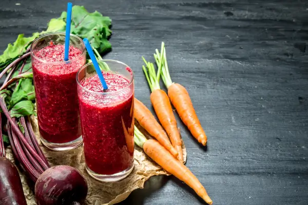 Suco de Beterraba com Laranja e Cenoura