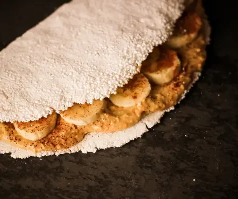 Tapioca Doce com Creme de Banana e Canela