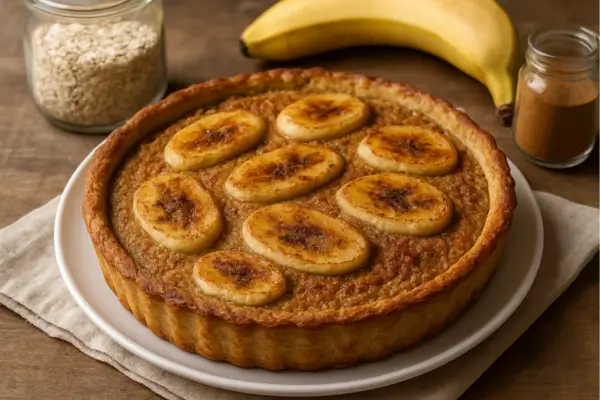 Torta Fit de Banana com Aveia e Canela Assada no Forno