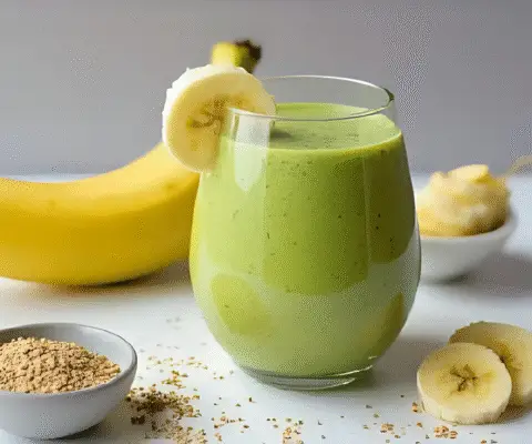 smoothie de abacate com banana e linhaça