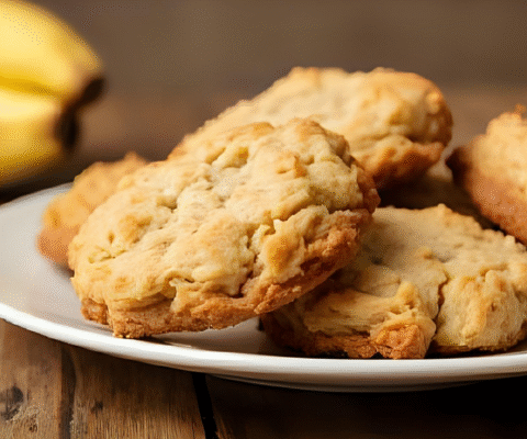 Biscoito de Banana com Coco Receita Saudável, Fácil e Rápida